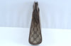Authentic GUCCI Clutch Hand Bag Purse GG PVC Leather Brown Junk J9394