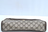 Authentic GUCCI Clutch Hand Bag Purse GG PVC Leather Brown Junk J9394
