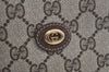 Authentic GUCCI Clutch Hand Bag Purse GG PVC Leather Brown Junk J9394