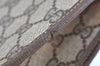 Authentic GUCCI Clutch Hand Bag Purse GG PVC Leather Brown Junk J9394