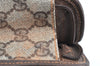 Authentic GUCCI Clutch Hand Bag Purse GG PVC Leather Brown Junk J9394