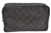 Auth Louis Vuitton Monogram Trousse Toilette 28 Clutch Hand Bag M47522 LV J9402