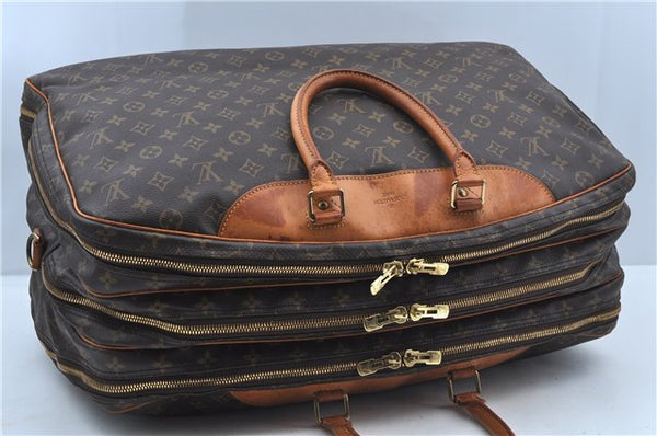 Authentic Louis Vuitton Monogram Alize 3 Poches 2 Way Travel Bag M41391 LV J9408