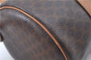 Authentic CELINE Macadam Blason Shoulder Hand Bag Leather Brown Beige J9411
