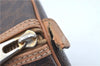 Authentic CELINE Macadam Blason Shoulder Hand Bag Leather Brown Beige J9411