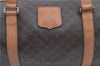 Authentic CELINE Macadam Blason Shoulder Hand Bag Leather Brown Beige J9411