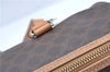 Authentic CELINE Macadam Blason Shoulder Hand Bag Leather Brown Beige J9411