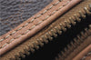 Authentic CELINE Macadam Blason Shoulder Hand Bag Leather Brown Beige J9411