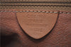 Authentic CELINE Macadam Blason Shoulder Hand Bag Leather Brown Beige J9411