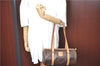 Authentic CELINE Macadam Blason Shoulder Hand Bag Leather Brown Beige J9411