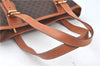 Authentic CELINE Macadam Blason Shoulder Tote Bag Purse PVC Leather Brown J9424