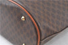 Authentic CELINE Macadam Blason Shoulder Tote Bag Purse PVC Leather Brown J9424