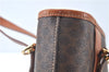 Authentic CELINE Macadam Blason Shoulder Tote Bag Purse PVC Leather Brown J9424