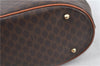 Authentic CELINE Macadam Blason Shoulder Tote Bag Purse PVC Leather Brown J9424