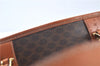 Authentic CELINE Macadam Blason Shoulder Tote Bag Purse PVC Leather Brown J9424