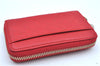 Authentic GUCCI Micro Guccissima Lovely Heart Leather Coin Case 268750 Red J9425