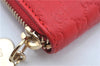 Authentic GUCCI Micro Guccissima Lovely Heart Leather Coin Case 268750 Red J9425