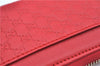 Authentic GUCCI Micro Guccissima Lovely Heart Leather Coin Case 268750 Red J9425