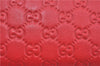 Authentic GUCCI Micro Guccissima Lovely Heart Leather Coin Case 268750 Red J9425