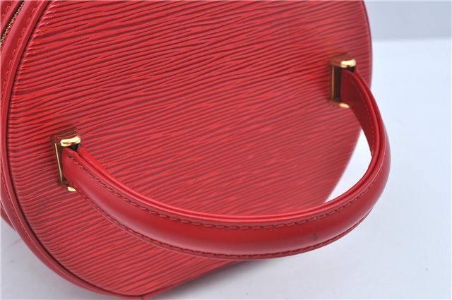 Authentic Louis Vuitton Epi Cannes Red Cosmetic Hand Bag Purse M48037 LV J9432