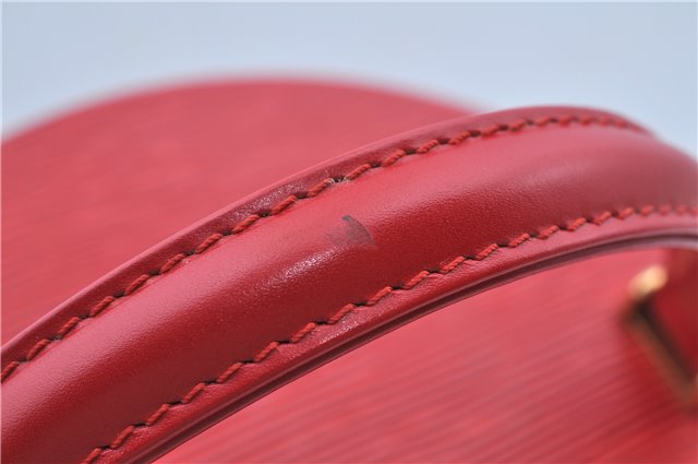 Authentic Louis Vuitton Epi Cannes Red Cosmetic Hand Bag Purse M48037 LV J9432