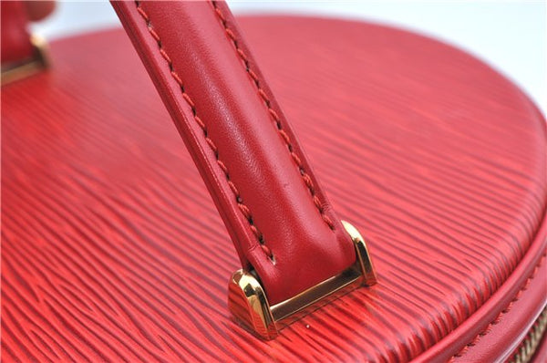 Authentic Louis Vuitton Epi Cannes Red Cosmetic Hand Bag Purse M48037 LV J9432