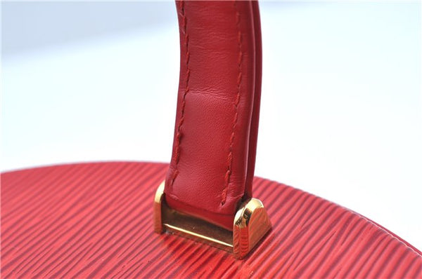 Authentic Louis Vuitton Epi Cannes Red Cosmetic Hand Bag Purse M48037 LV J9432