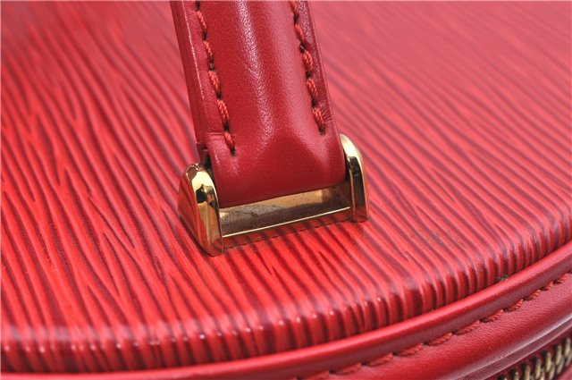 Authentic Louis Vuitton Epi Cannes Red Cosmetic Hand Bag Purse M48037 LV J9432