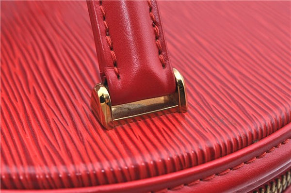 Authentic Louis Vuitton Epi Cannes Red Cosmetic Hand Bag Purse M48037 LV J9432