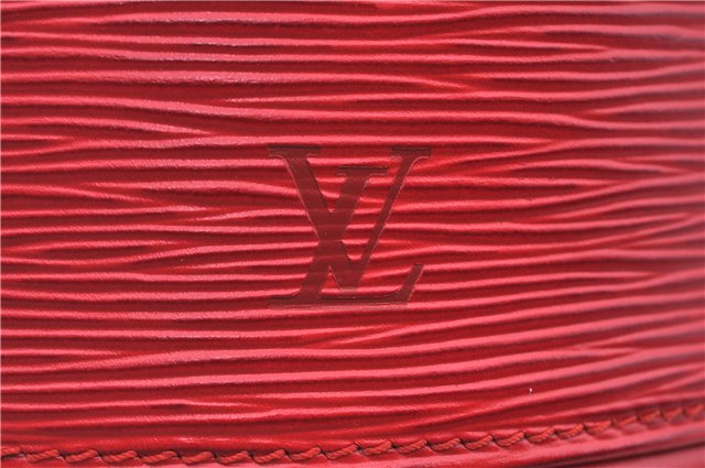 Authentic Louis Vuitton Epi Cannes Red Cosmetic Hand Bag Purse M48037 LV J9432