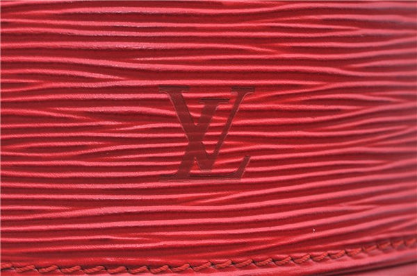 Authentic Louis Vuitton Epi Cannes Red Cosmetic Hand Bag Purse M48037 LV J9432