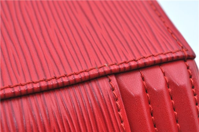 Authentic Louis Vuitton Epi Cannes Red Cosmetic Hand Bag Purse M48037 LV J9432