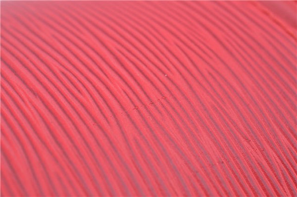 Authentic Louis Vuitton Epi Cannes Red Cosmetic Hand Bag Purse M48037 LV J9432