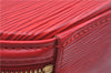 Authentic Louis Vuitton Epi Cannes Red Cosmetic Hand Bag Purse M48037 LV J9432