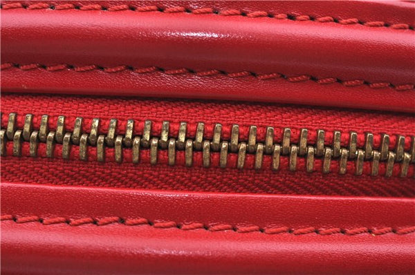 Authentic Louis Vuitton Epi Cannes Red Cosmetic Hand Bag Purse M48037 LV J9432