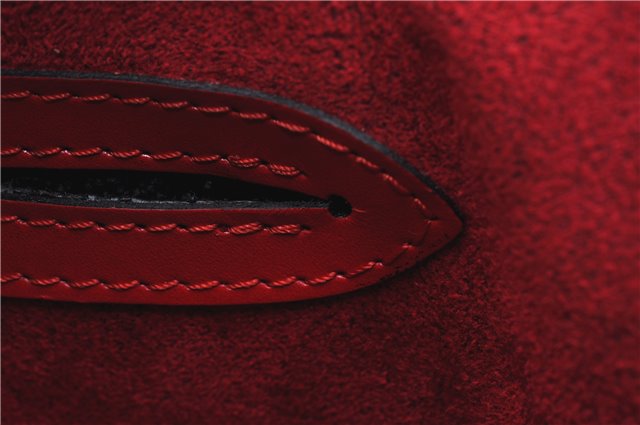Authentic Louis Vuitton Epi Cannes Red Cosmetic Hand Bag Purse M48037 LV J9432