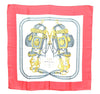 Authentic HERMES Carre 90 Scarf "BRIDES de GALA par" Silk Red White J9510