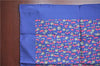 Auth HERMES Petit Carre 40 Scarf Handkerchief Cherry Pattern Silk Navy J9518