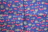 Auth HERMES Petit Carre 40 Scarf Handkerchief Cherry Pattern Silk Navy J9518