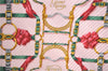 Authentic HERMES Pleats Scarf "Grand Manege" Silk Pink J9519