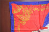 HERMES Petit Carre 40 Scarf Handkerchief "Souvenirs de Paris" Silk Blue J9520