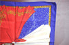 HERMES Petit Carre 40 Scarf Handkerchief "Souvenirs de Paris" Silk Blue J9520