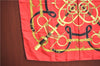 Authentic HERMES Carre 90 Scarf "EPERON D'OR" Silk Red J9521