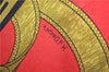 Authentic HERMES Carre 90 Scarf "EPERON D'OR" Silk Red J9521