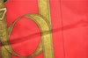 Authentic HERMES Carre 90 Scarf "EPERON D'OR" Silk Red J9521