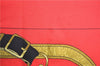 Authentic HERMES Carre 90 Scarf "EPERON D'OR" Silk Red J9521