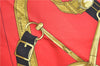 Authentic HERMES Carre 90 Scarf "EPERON D'OR" Silk Red J9521