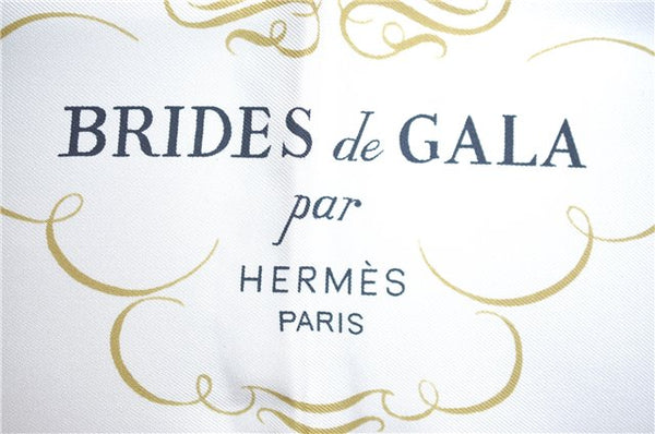 Authentic HERMES Carre 90 Scarf "BRIDES de GALA" Silk Red J9524