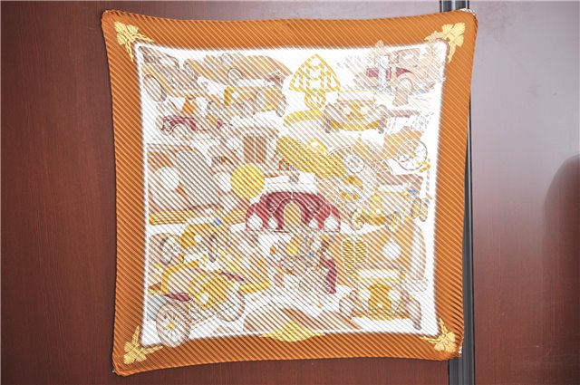 Authentic HERMES Pleats Scarf 