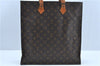 Authentic Louis Vuitton Monogram Sac Plat Hand Bag M51140 LV J9535